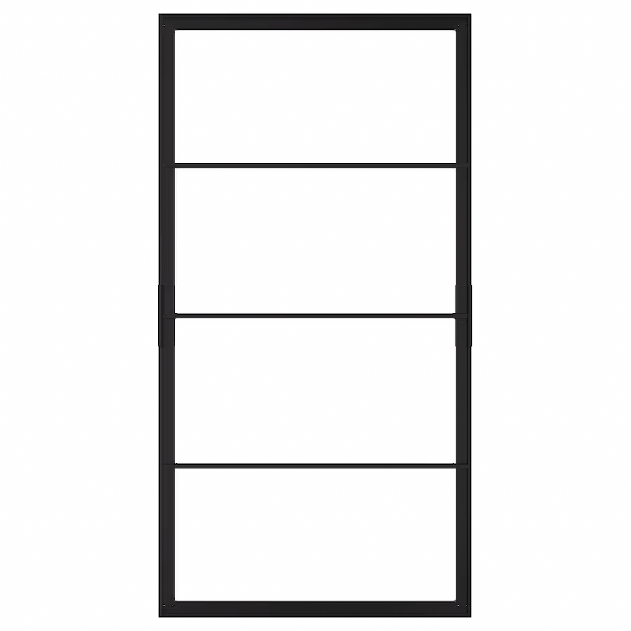 SKYTTA Sliding door frame, black, 102x196 cm