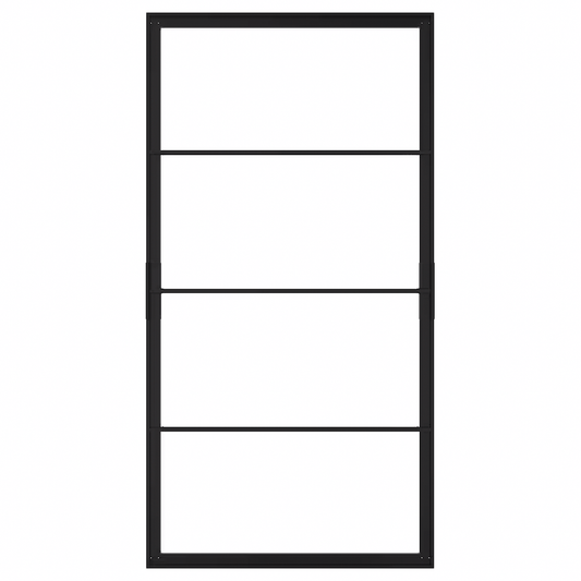 SKYTTA Sliding door frame, black, 102x196 cm
