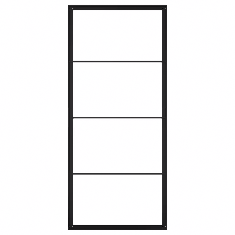 SKYTTA Sliding door frame, black, 102x231 cm