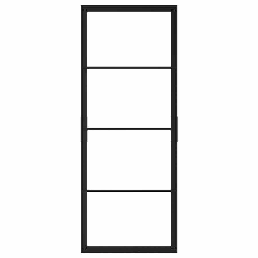 SKYTTA Sliding door frame, black, 77x196 cm