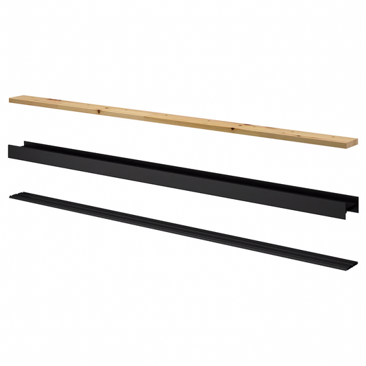 SKYTTA Rail for sliding door frame, 3 tracks black